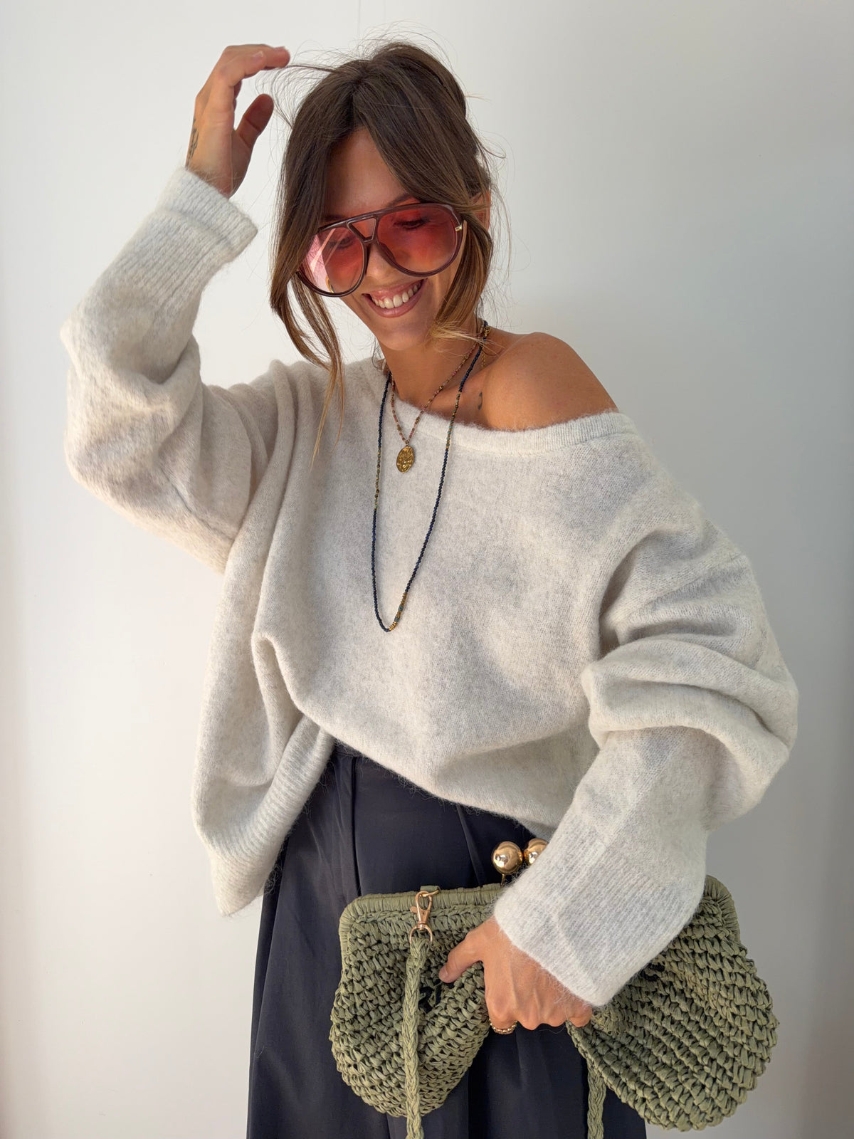 Pull Rome - gris chiné