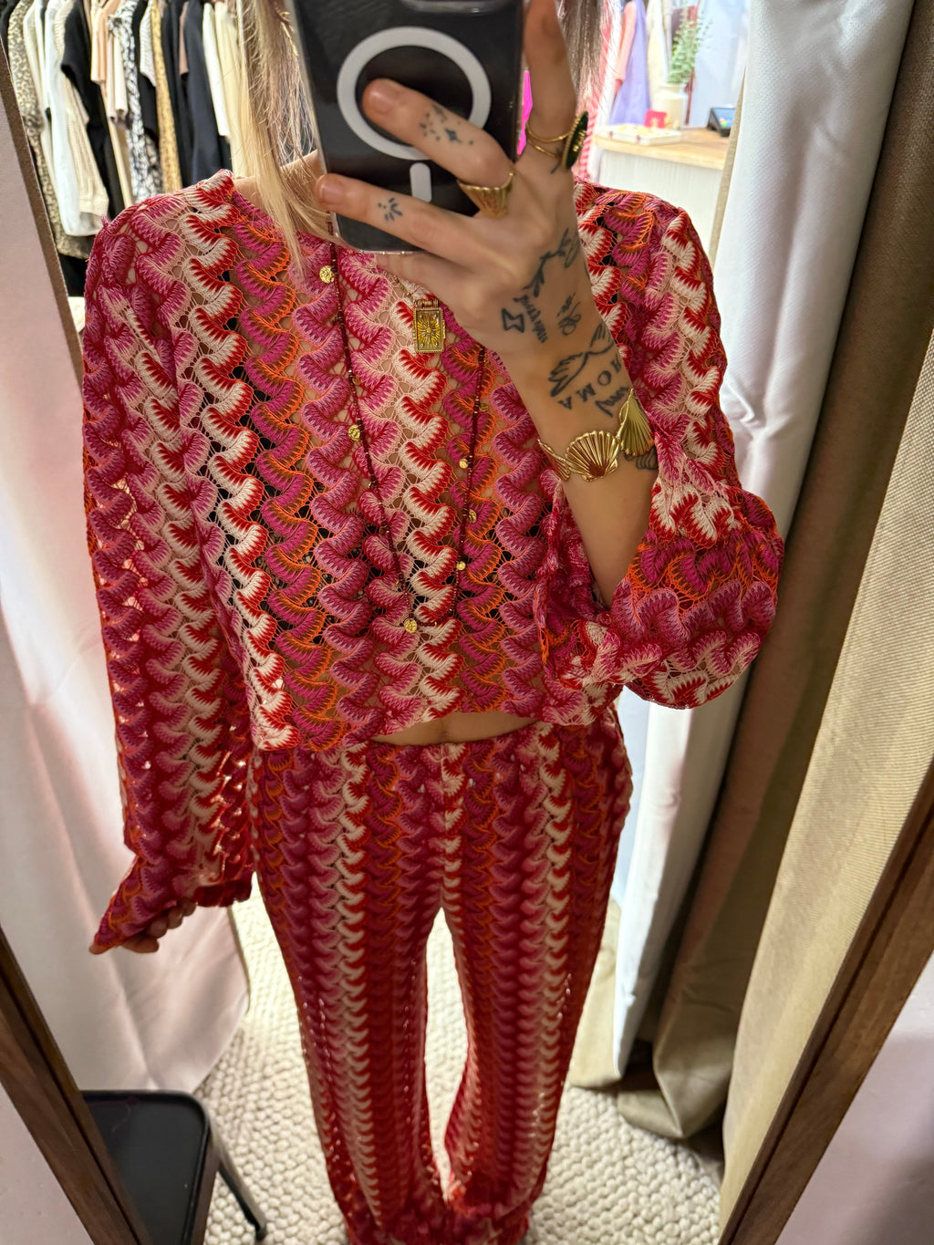 Haut en crochet - summer rosy