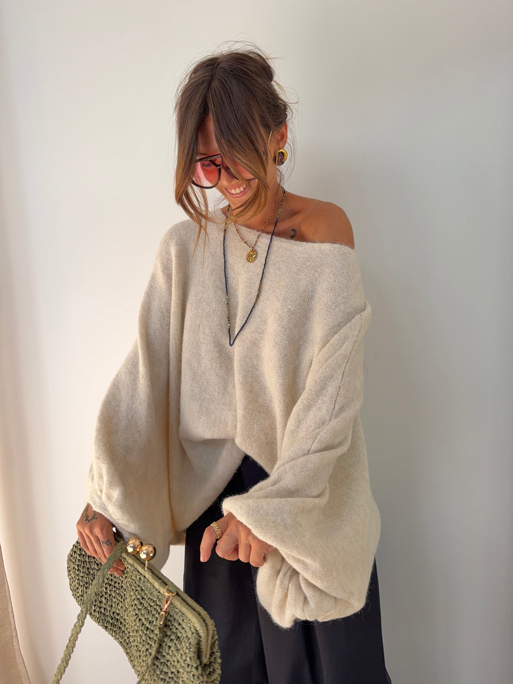 Pull oversize - beige