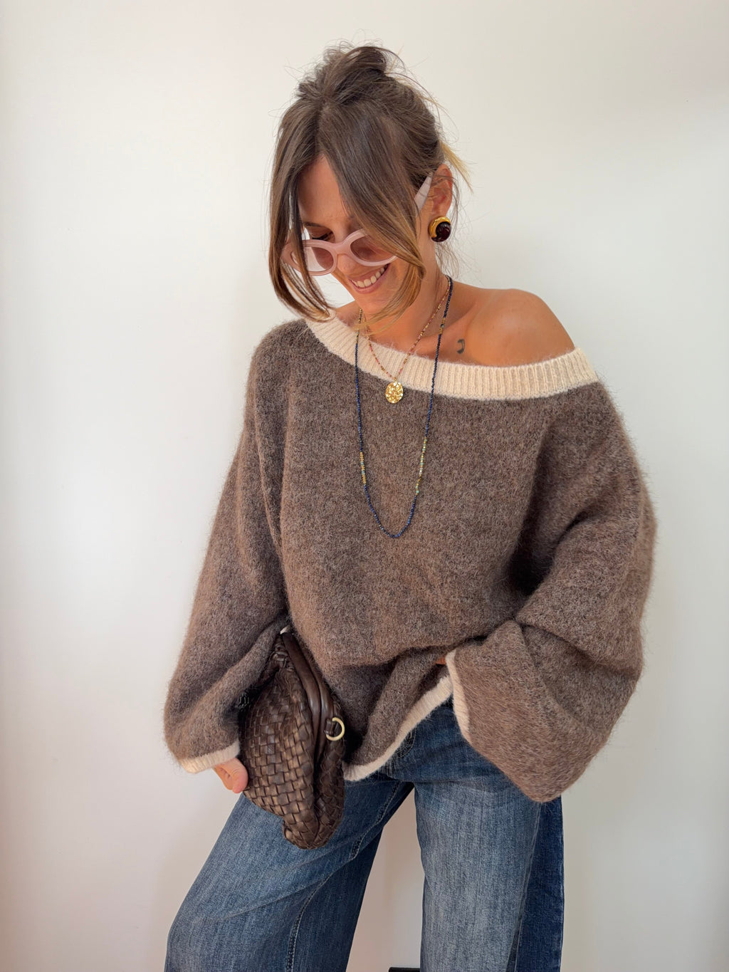 Pull Bali - moka et beige