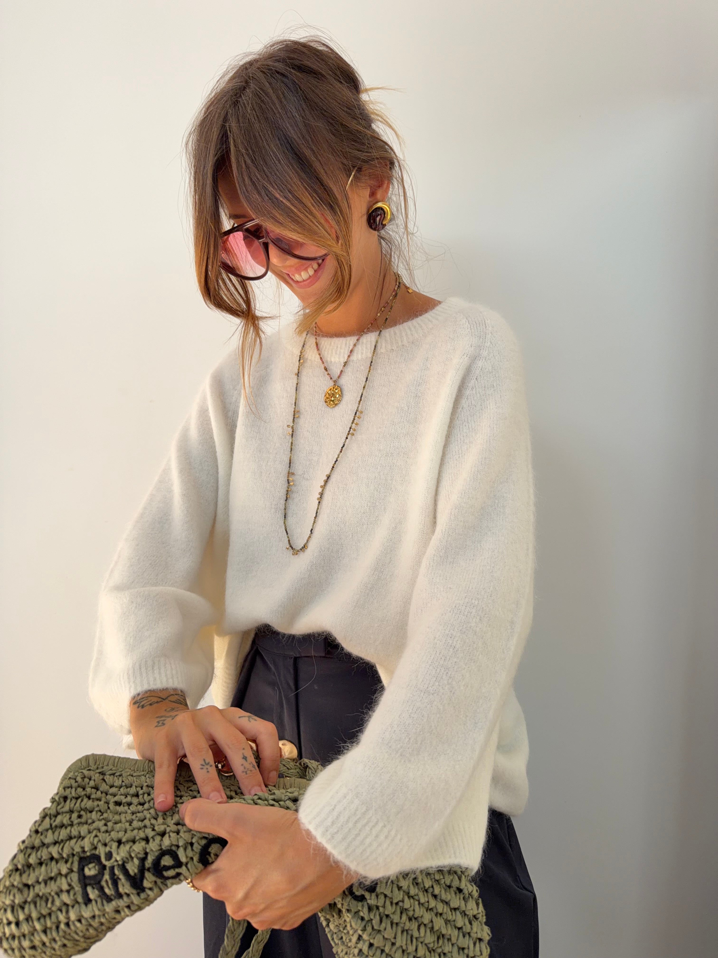 Pull Angora Seoul - blanc