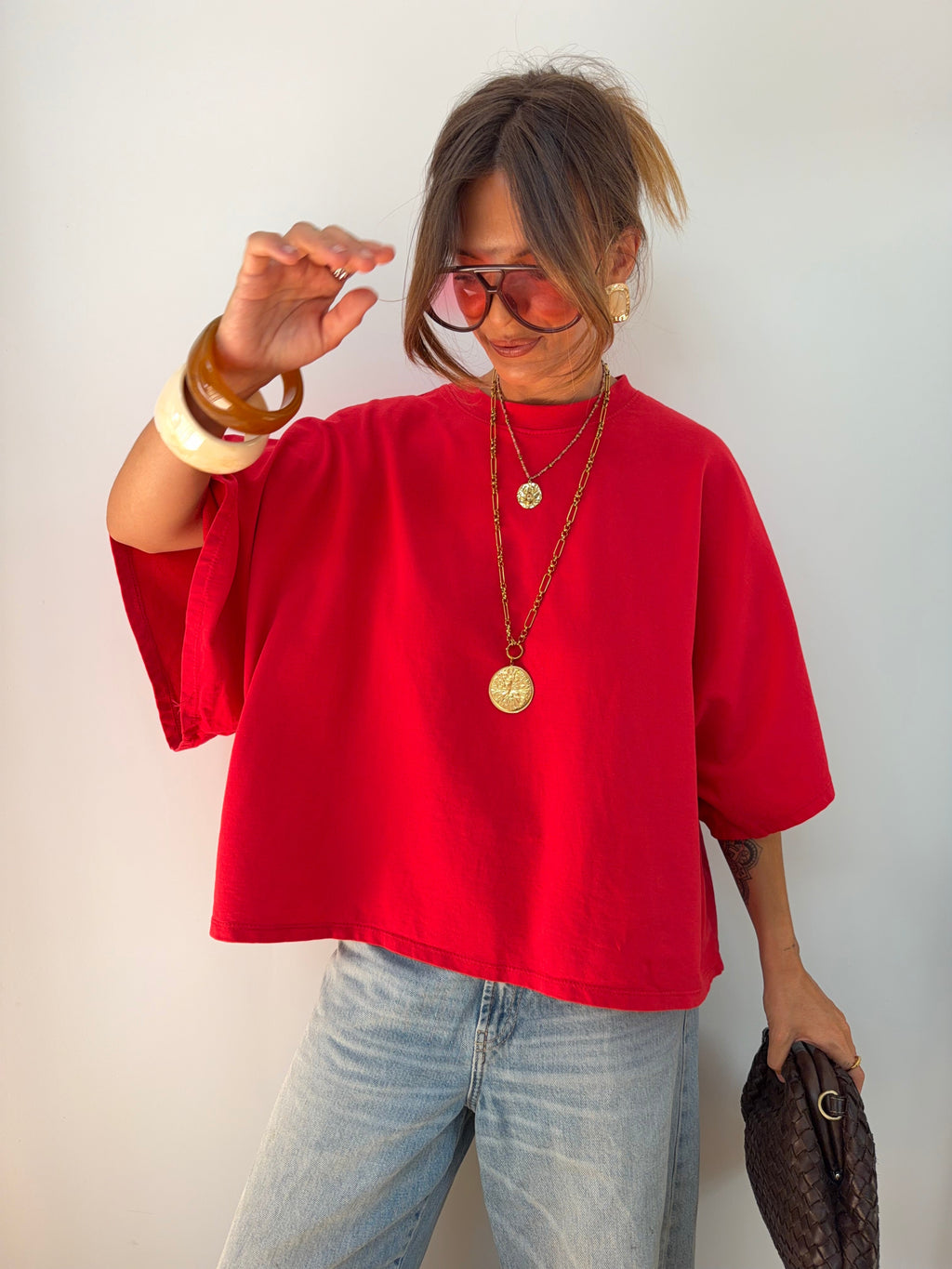 T-shirt épais parfait - rouge