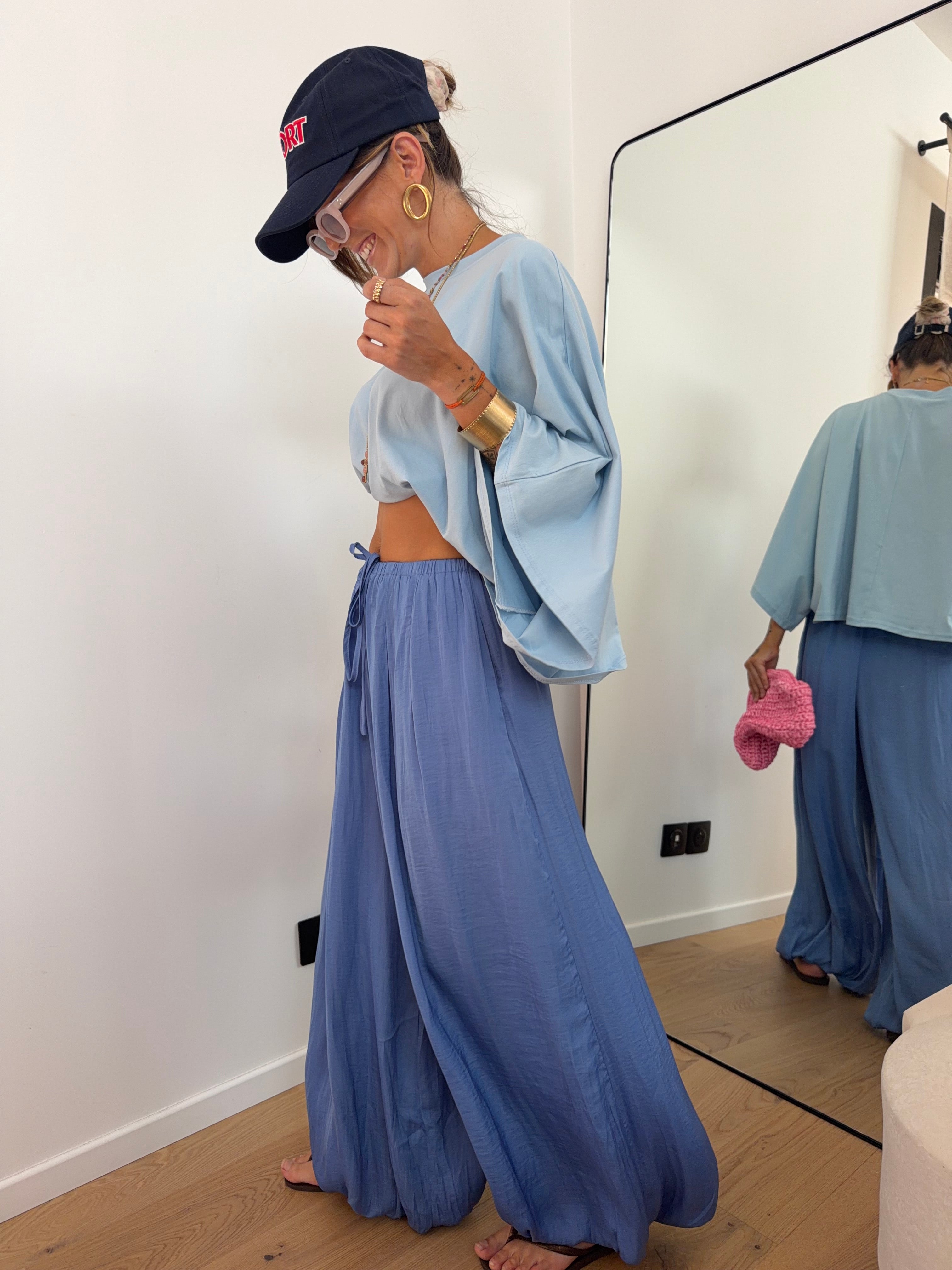 Pantalon ballon Liz - bleu