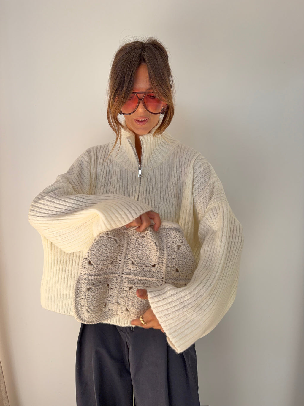 Veste cotelée - blanche