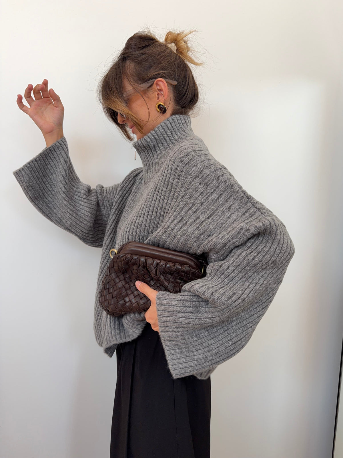 Veste cotelée - grise