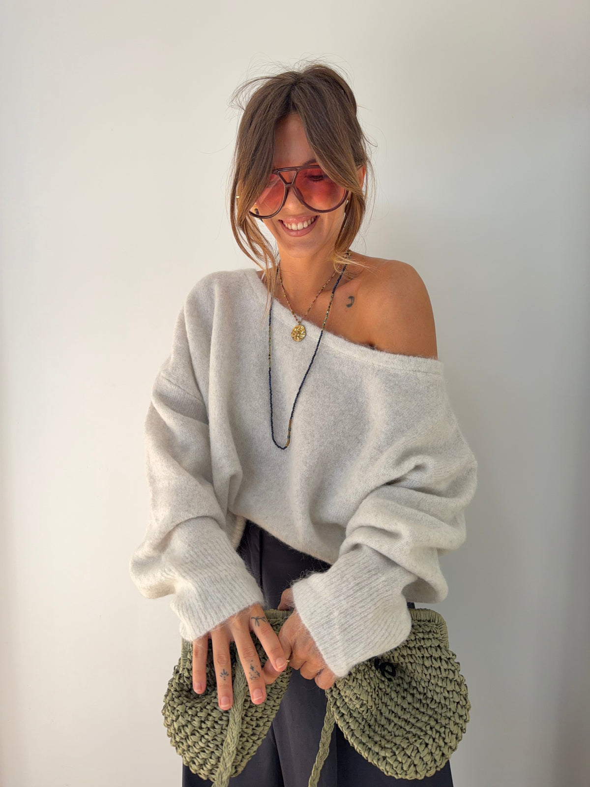 Pull Rome - gris chiné