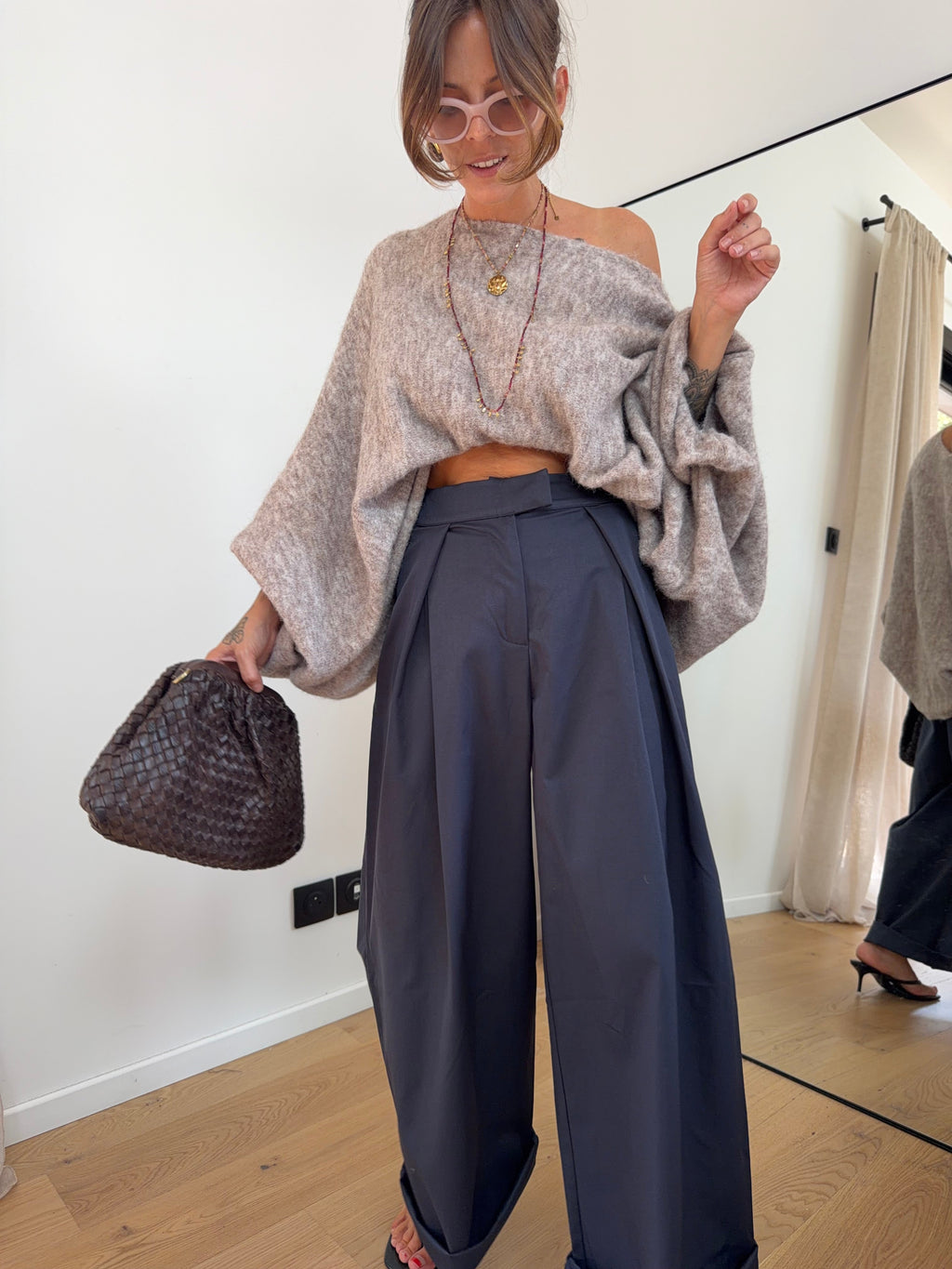 Pantalon droit - bleu