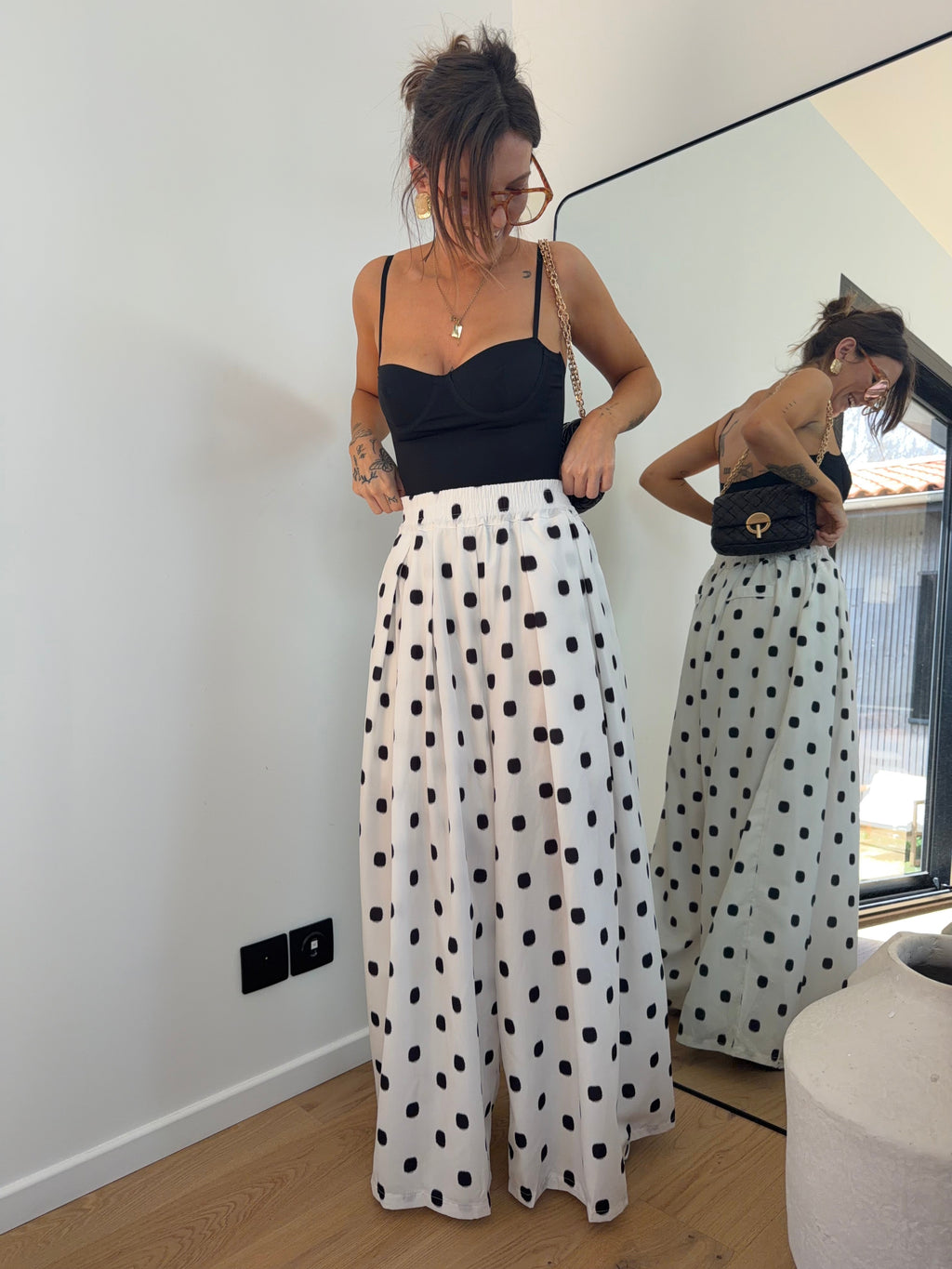 Pantalon à gros pois