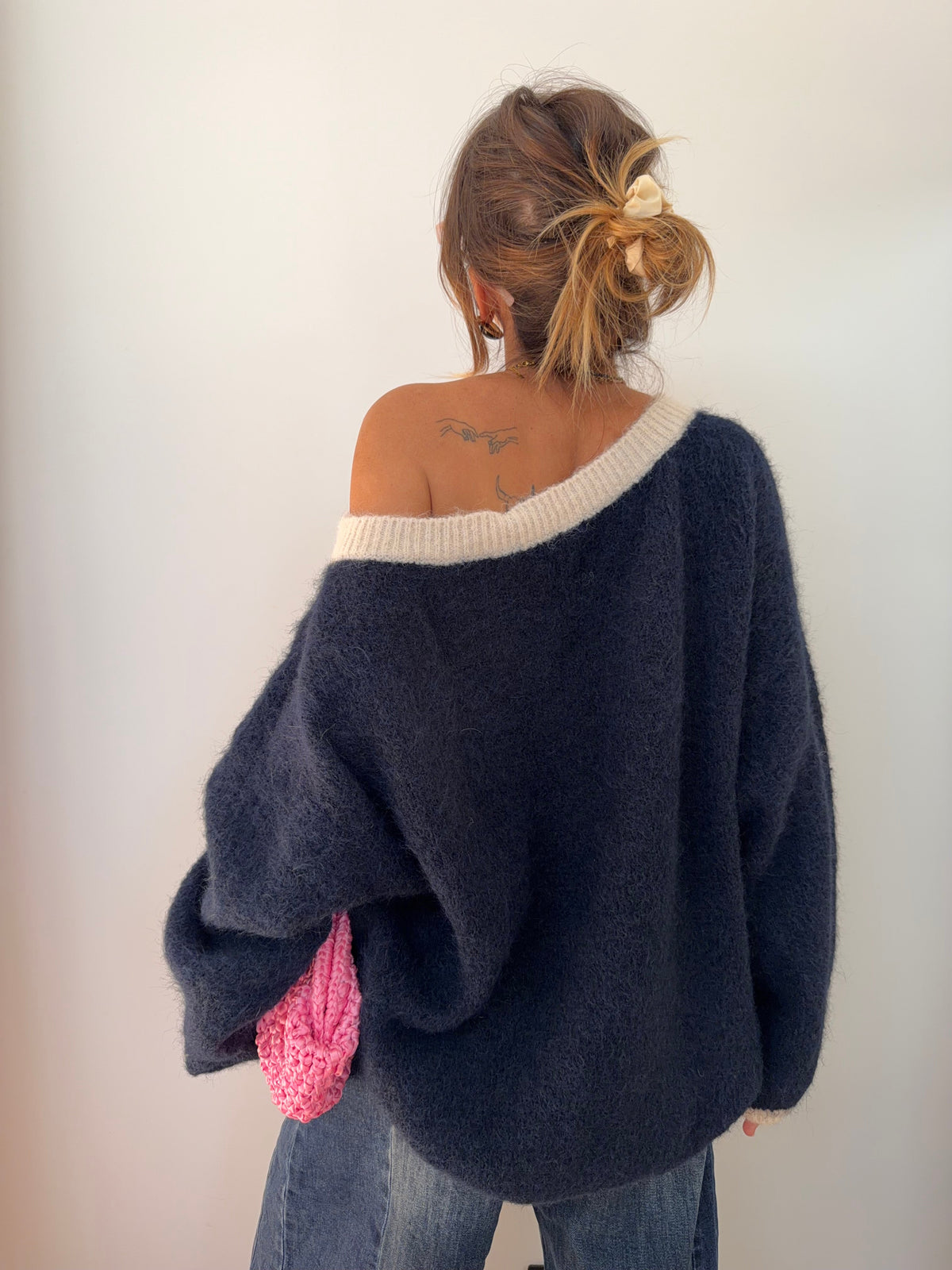 Pull Bali - bleu et beige