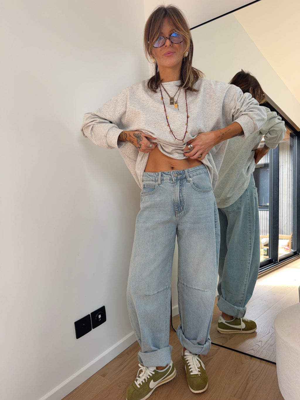 Jeans baggy Paoly - bleu clair