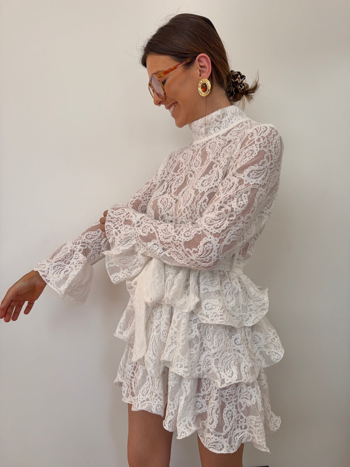 Robe dentelle - blanche