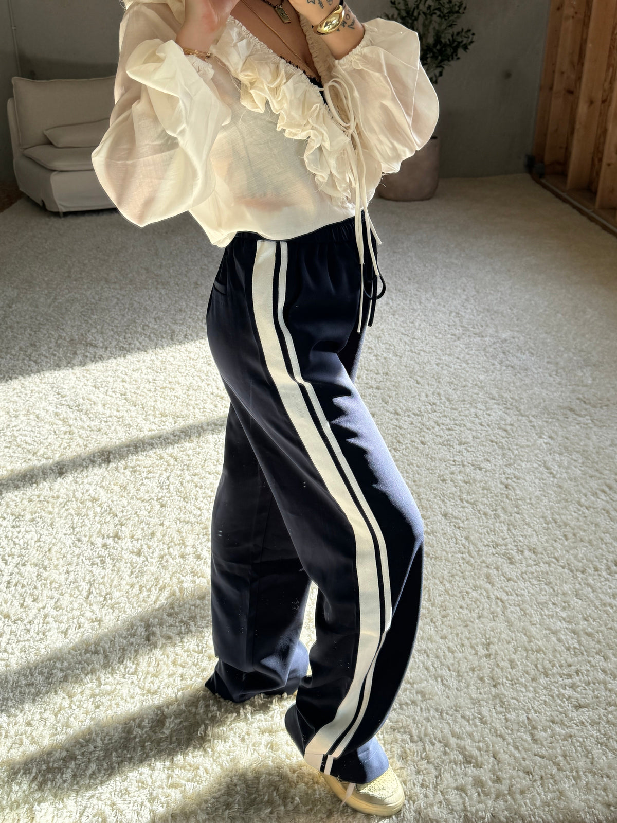 Pantalon à bandes - bleu marine