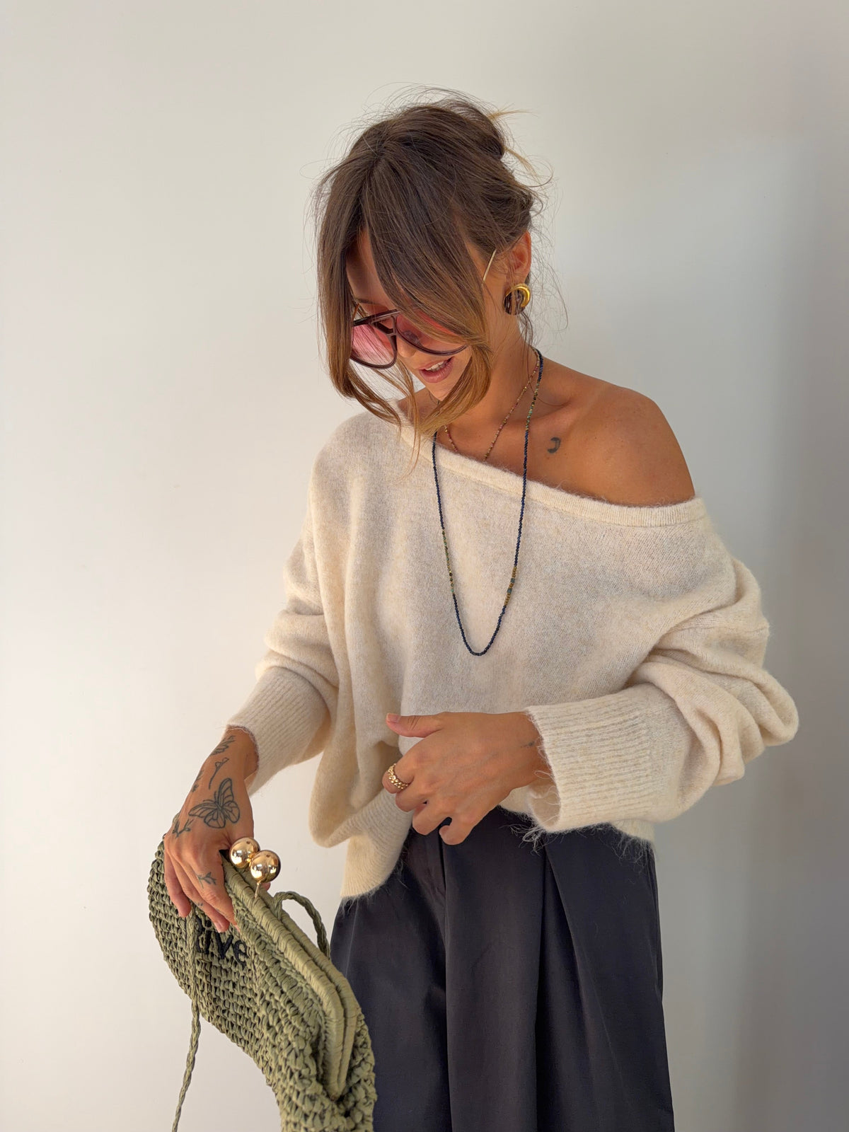 Pull Rome - beige chiné