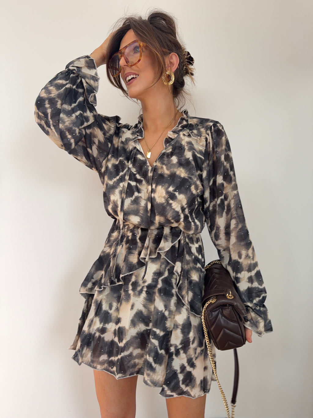 Robe à volants et strass