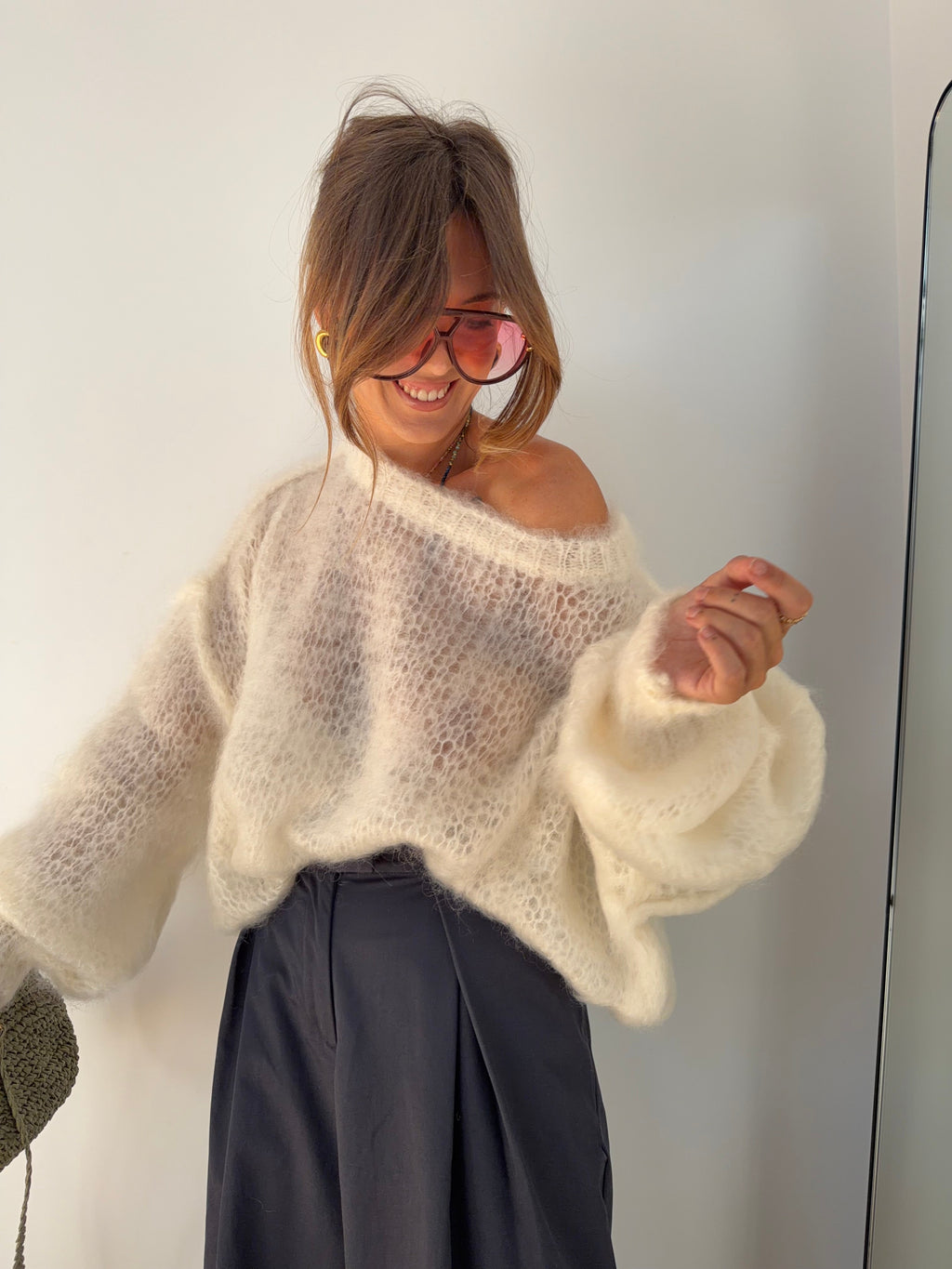 Pull 80% Mohair - beige