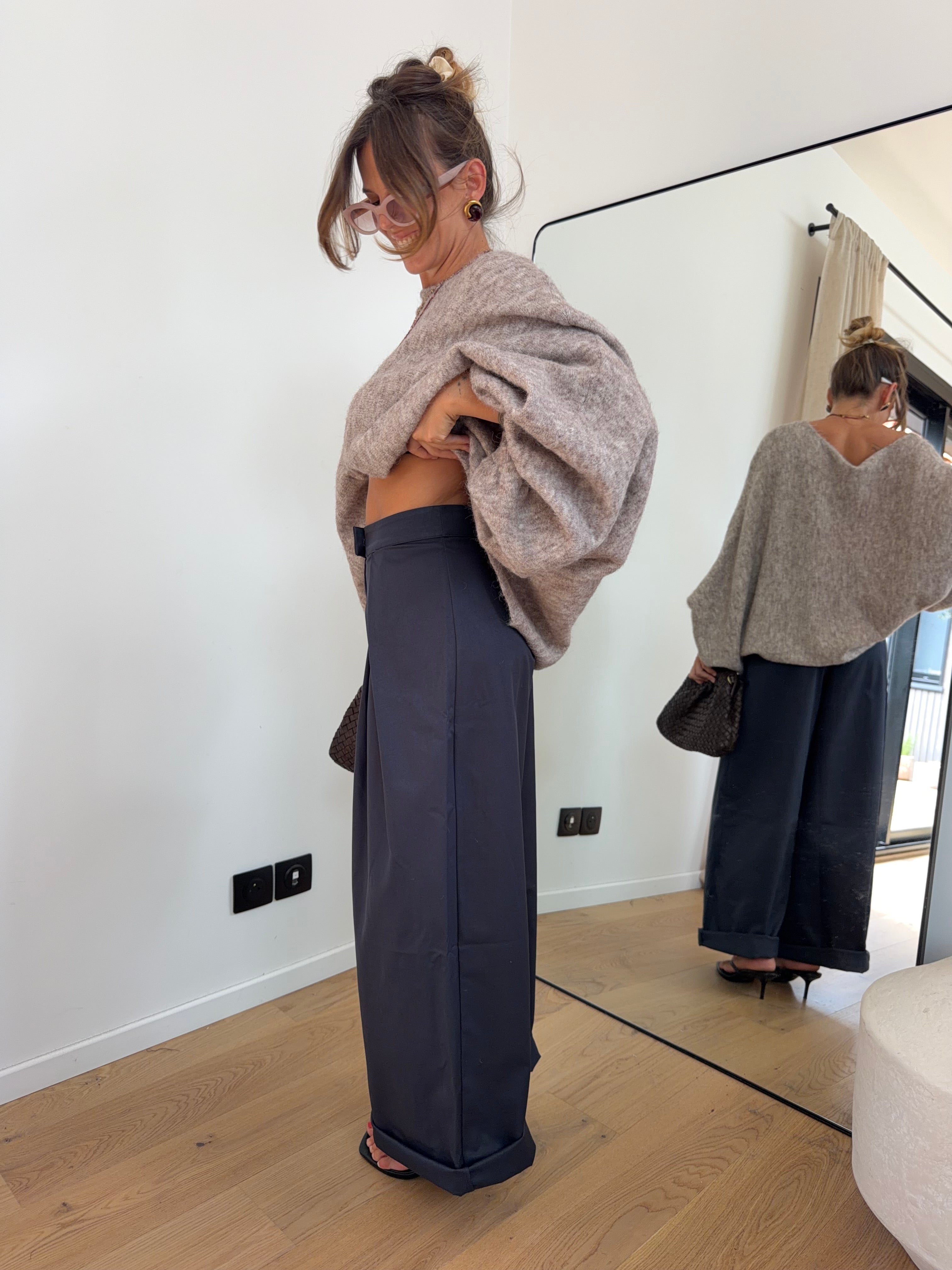 Pantalon droit - bleu
