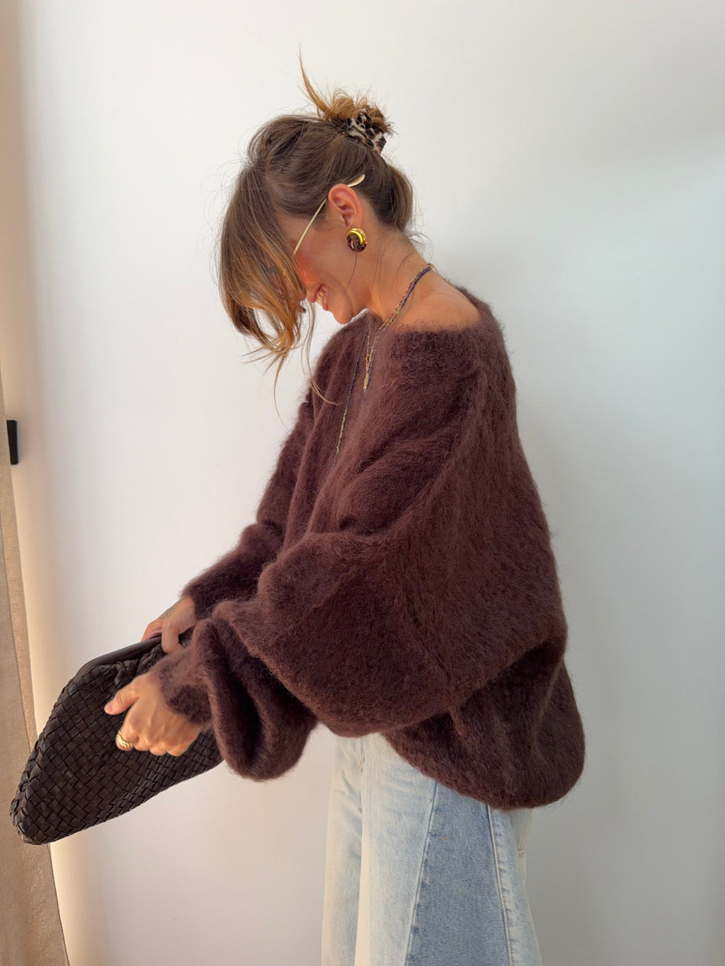 Pull 80% Mohair - chocolat
