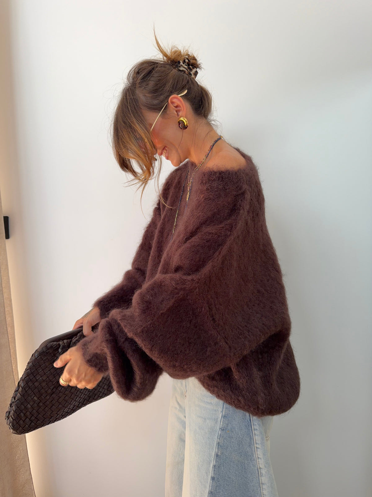 Pull 80% Mohair - chocolat
