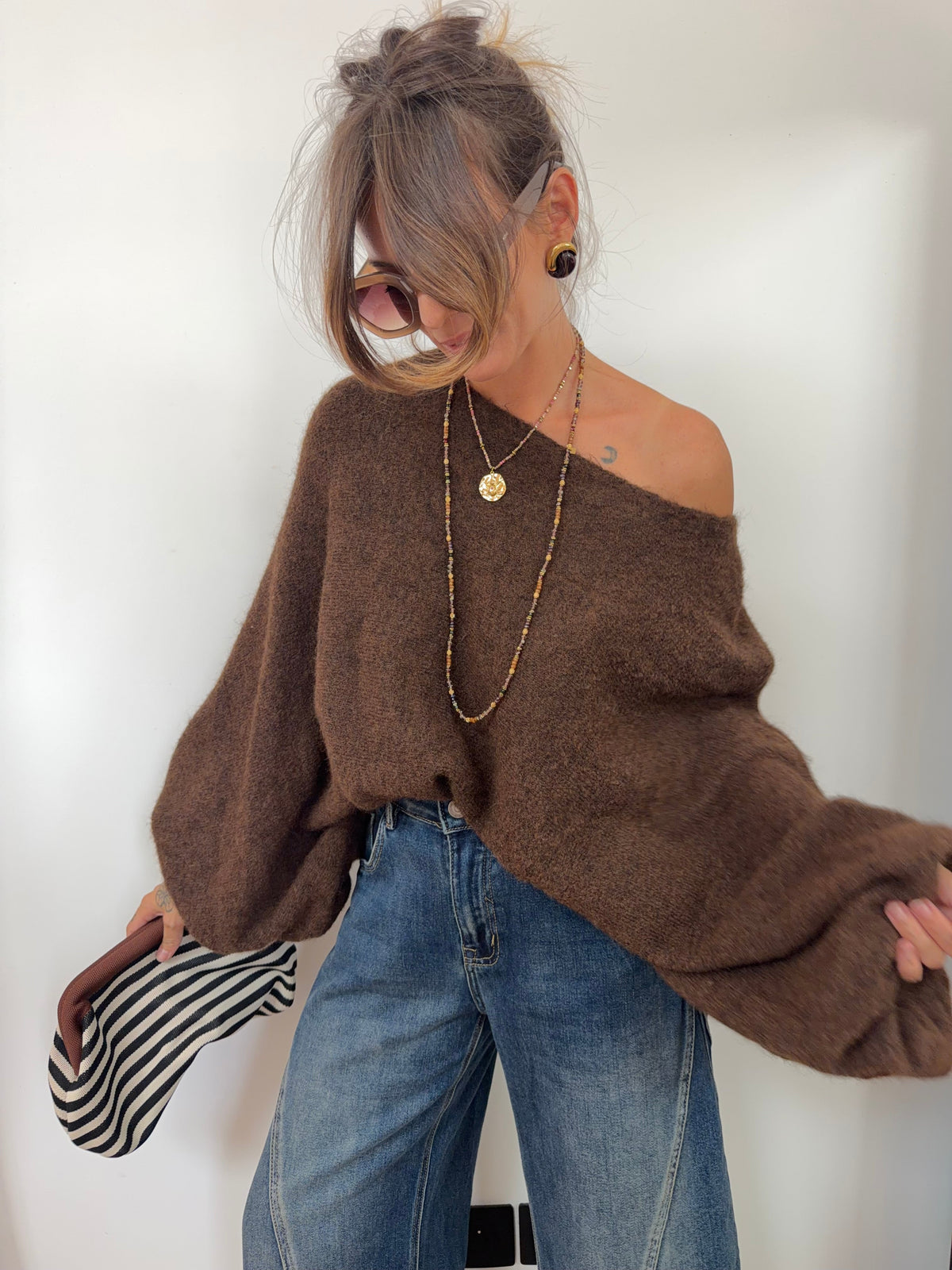 Pull oversize - chocolat