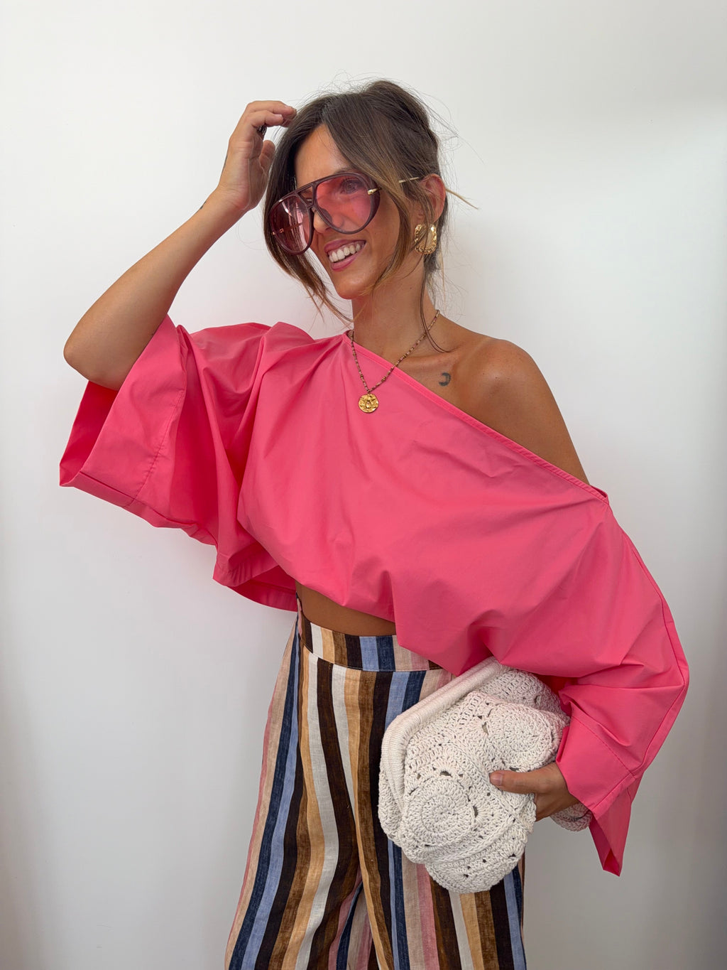 Blouse asymétrique - rose